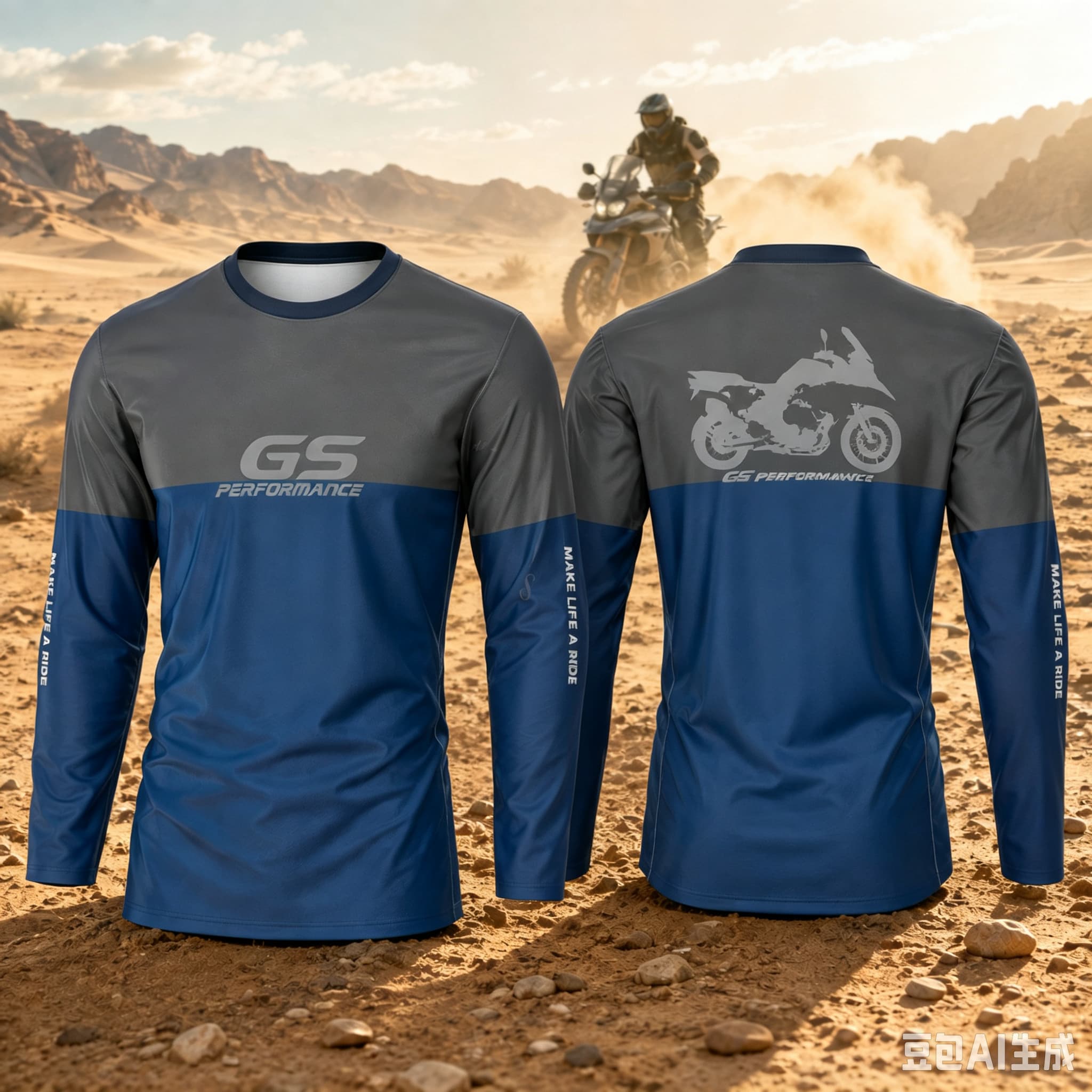 Outdoor Sports Adventure - เสื้อเชิ้ตแขนยาวสำหรับมอเตอร์ไซค์ Motorrad GS Adventure ระบายอากาศได้ดี ป้องกันรังสียูวี