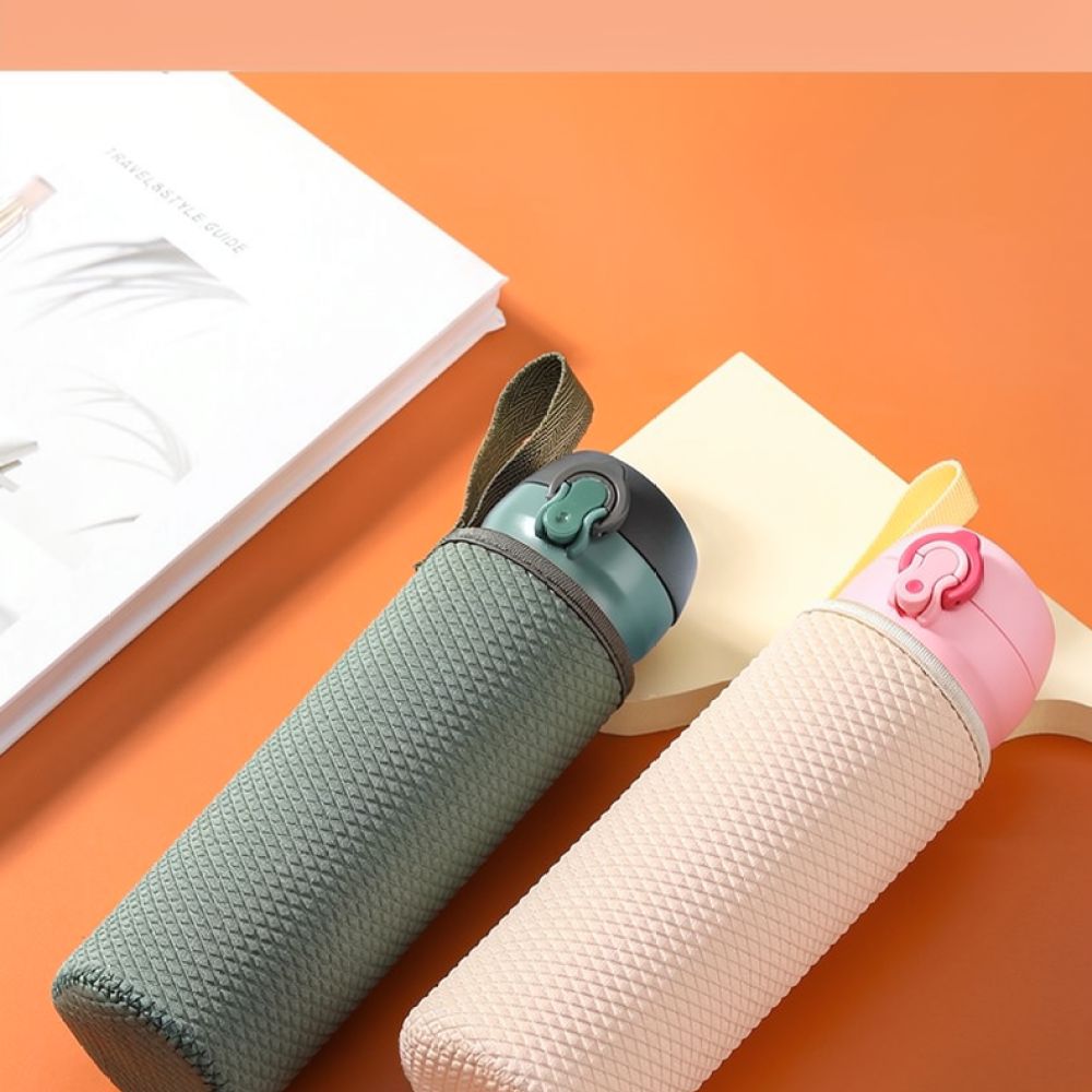 Outdoor Sport Glass Water Bottle - กระเป๋าหิ้วสำหรับใส่ขวดน้ำ ปลอกหุ้มฉนวนกันความร้อน กระเป๋าสะพายแบบพกพา สำหรับกีฬากลางแจ้ง การเดินทาง และอุปกรณ์เครื่องดื่ม